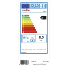 DomoFire Energielabel Kachelofen Meran, 8,0 kW