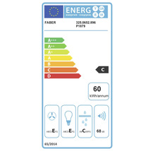 Faber Energieetikett mit Energieeffizienzklasse C
