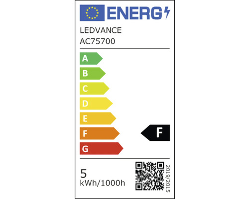 LEDVANCE Energielabel AC75700 mit Energieeffizienzklasse F