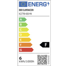 Energielabel mit der Effizienzklasse F