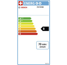 Bosch Energielabel B mit einem Energieverbrauch von 70 Kilowattstunden pro Jahr