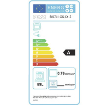 PKM BIC3 I-GK-IX-2 Energieetikett mit Energieeffizienzklasse A und einem Energieverbrauch von 0.76 kWh pro Zyklus