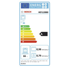 Bosch HEF113BB0 Energieetikett mit der Energieeffizienzklasse A, 66 Liter Volumen und Energieverbrauch pro Zyklus