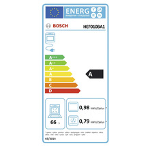 Bosch Energielabel HEF010BA1 mit Energieeffizienzklasse A und einem Volumen von 66 Litern