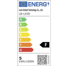 Energielabel der Firma Lumi United Technology Co., Ltd., Modell LB-L03D, Energieeffizienzklasse F