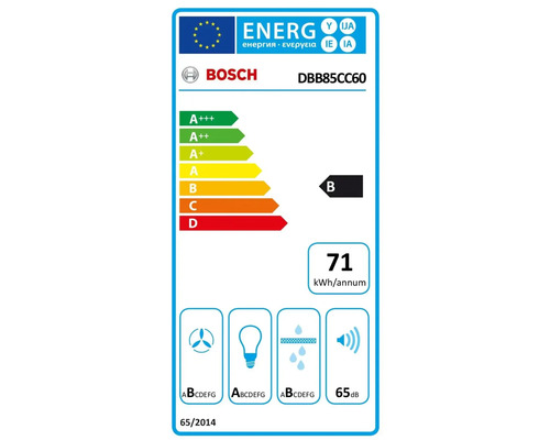 Bosch Logo Energieetikett DBB85CC60