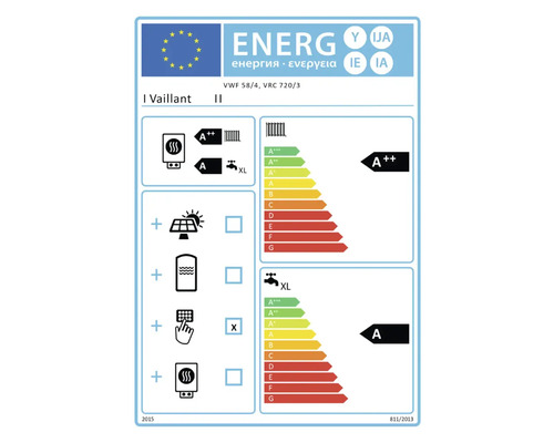 Energielabel für Vaillant VWF 58/4, VRC 720/3