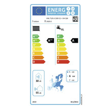 Vaillant Energielabel mit Effizienzklassen von A bis F