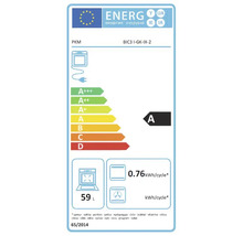 Energielabel für PKM Backofen BIC3 I-GK-IX-2 mit Energieeffizienzklasse A, 59 Liter Volumen und 0,76 Kilowattstunden pro Zyklus