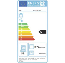 Energielabel für PKM BIC3 I-GK-IX-2 Backofen mit Energieeffizienzklasse A, 59 Liter Volumen und 0,76 Kilowattstunden pro Zyklus