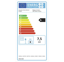 Energielabel mit der Energieeffizienzklasse A und einer Leistung von 7,5 Kilowatt