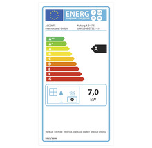 Energielabel mit der Effizienzklasse A, 7,0 Kilowatt