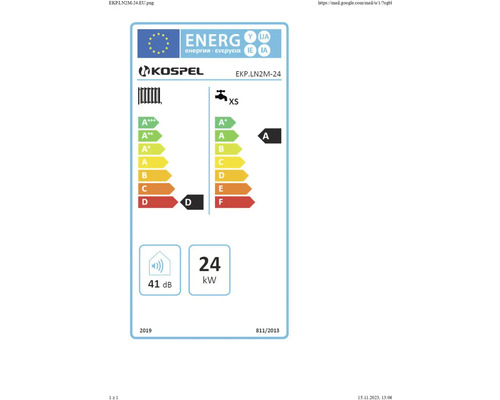 Kospel Energielabel EKP.LN2M-24