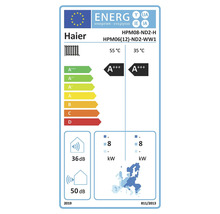 Haier Energieetikett mit Effizienzklasse A+++, Geräuschpegel und Stromverbrauch