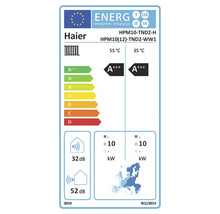 Haier Heizkörper Energielabel mit Energieeffizienzklasse A+++