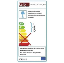 Kalb Energieetikett für Leuchten mit eingebauten LED-Lampen der Klassen A plus plus bis A. Lampen sind nicht austauschbar.