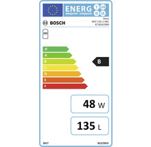 EU-Energielabel für Bosch Stora WST 135-2 HRC, Energieeffizienzklasse B, 48 Watt Wärmeverlust, 135 Liter Speichervolumen.