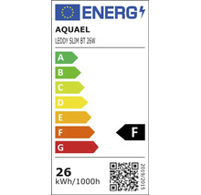 EU Energieeffizienzlabel für Aquael Leddy Slim BT 26 Watt Lampe mit Effizienzklasse F