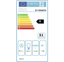 Energielabel PKM S7-90ABTH mit Energieeffizienzklasse A, jährlichem Energieverbrauch von 51 Kilowattstunden und Geräuschemissionen von 71 Dezibel