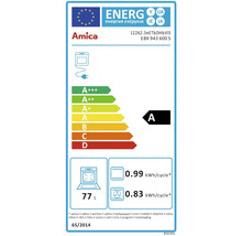 Amica Backofen EBX 943 600 S Nutzvolumen 77 l Maße BxHxT 59,5 cm x 59,5 cm x 57,5 cm