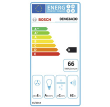 Bosch Logo Energieeffizienzklasse D, jährlicher Energieverbrauch 66 Kilowattstunden, Geräuschentwicklung 62 Dezibel