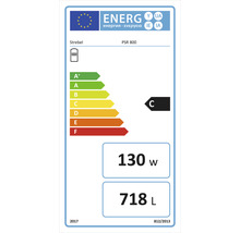 Strebel PSR 800 Energielabel mit Energieeffizienzklasse C, 130 Watt und 718 Liter