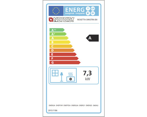 Energielabel für Nordica Rosetta Sinistra BII mit Energieeffizienzklasse A und 7,3 Kilowatt
