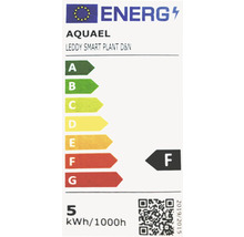 Energielabel für Aquael Leddy Smart Plant D&N mit Energieeffizienzklasse F und einem Verbrauch von 5 kWh pro 1000 Stunden