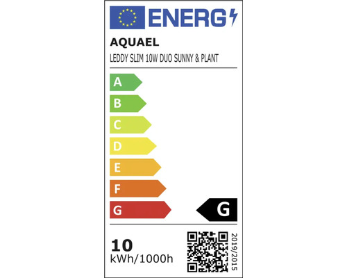 AQUAEL Leddy Slim 10W Duo Sunny & Plant Energielabel
