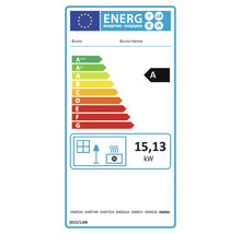 Energielabel Bruno Hanna mit der Energieeffizienzklasse A und einem Energieverbrauch von 15,13 Kilowatt