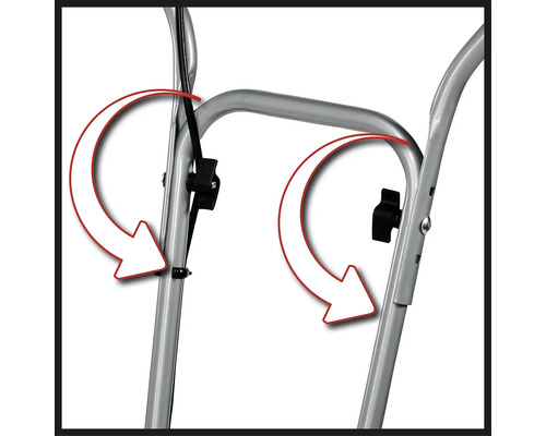 Detailansicht der Einhell Gartenkarre mit Kippfunktion