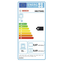 Bosch Backofen HBG7764B1 Nutzvolumen 71 l Maße BxHxT 59,4 cm x 59,5 cm x 54,8 cm