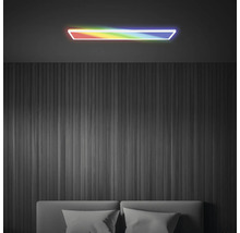 LED Panel dimmbar 36W 4800 lm 4000 K RGBW Farbwechsel 20x98 cm Slim weiß + Backlight Effect + Fernbedienung