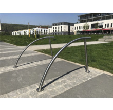 Edelstahlfahrradanlehnbügel Ø 48 mm zum Einbetonieren B = 1400 mm H = 850 mm