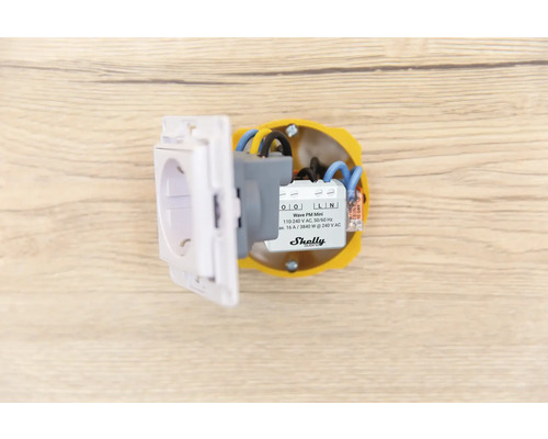 Aufputz-Schalterdose mit Shelly Logo