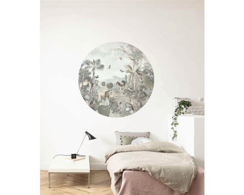 Wandbild mit Tiermotiven in einem Schlafzimmer