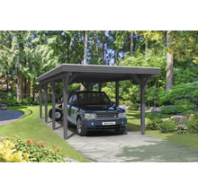 Einzelcarport SKAN HOLZ Spessart inkl. Pfostenanker 355 x 846 cm schiefer