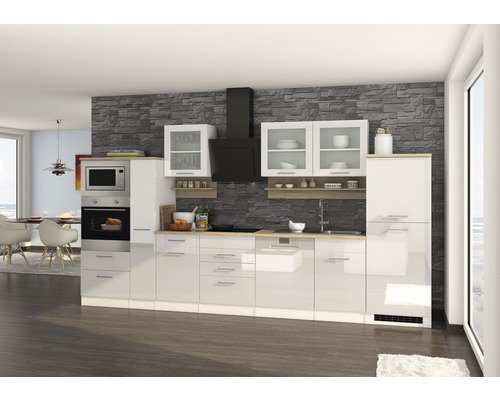 Held Möbel Küchenzeile mit Geräten Mailand 370 cm | HORNBACH