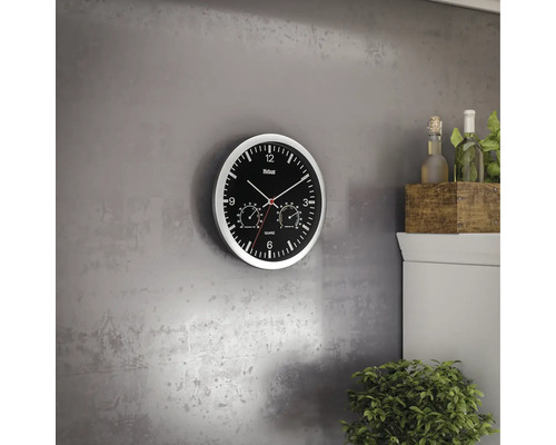 Mebus Wanduhr mit Thermometer und Hygrometer