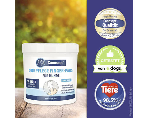 Canosept Ohrpflege Fingerpads für Hunde im Spenderbox
