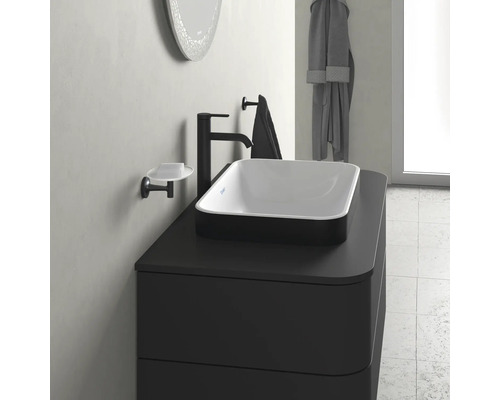 Badezimmer Waschtisch mit Waschbecken, Armatur und Accessoires