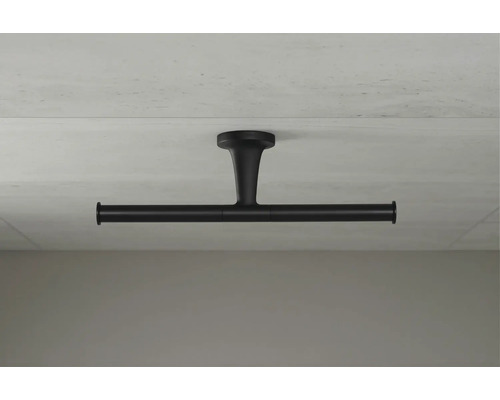 Schwarzer Deckenmontierter Handtuchhalter