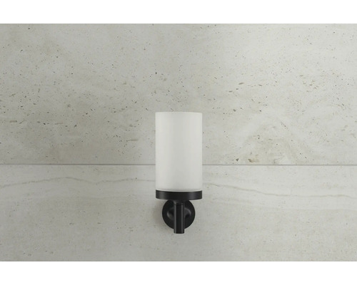 Wandleuchte mit zylindrischem Lampenschirm aus Glas