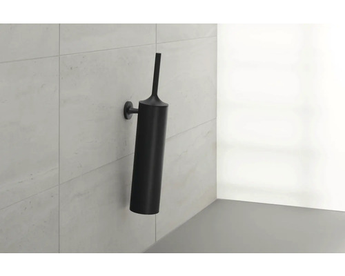 Schwarze Toilettenbürstengarnitur zur Wandmontage