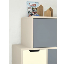 Modulares Regalsystem mit Schubladen und Fächern