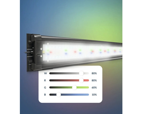 Aquariumleuchte mit einstellbaren Lichtfarben