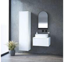 Waschbeckenunterschrank Devo Cristal 2.0 BxHxT 60x42x49 cm alpine white/signal white glass