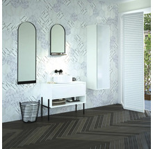 Waschbeckenunterschrank Devo Cristal 2.0 BxHxT 90x47x49 cm alpine white/signal white glass
