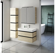 Hängehochschrank mit 4 Türen Devo Viva 2.0 links BxHxT 40x170x26 cm oak halifax white