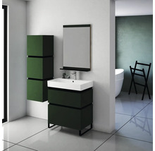 Hängeschrank mit 3 Türen Devo Viva 2.0 links BxHxT 40x127x35 cm conifer green supermatt
